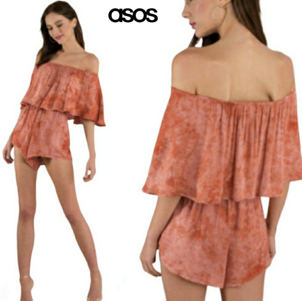ASOS/ WILD HONEY TIE DYE SHORT ROMPER